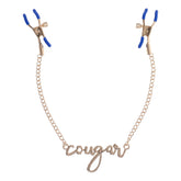 Sex & Mischief Cougar Nipple Clamps with 33 cm Gold Chain Nipple Clamps